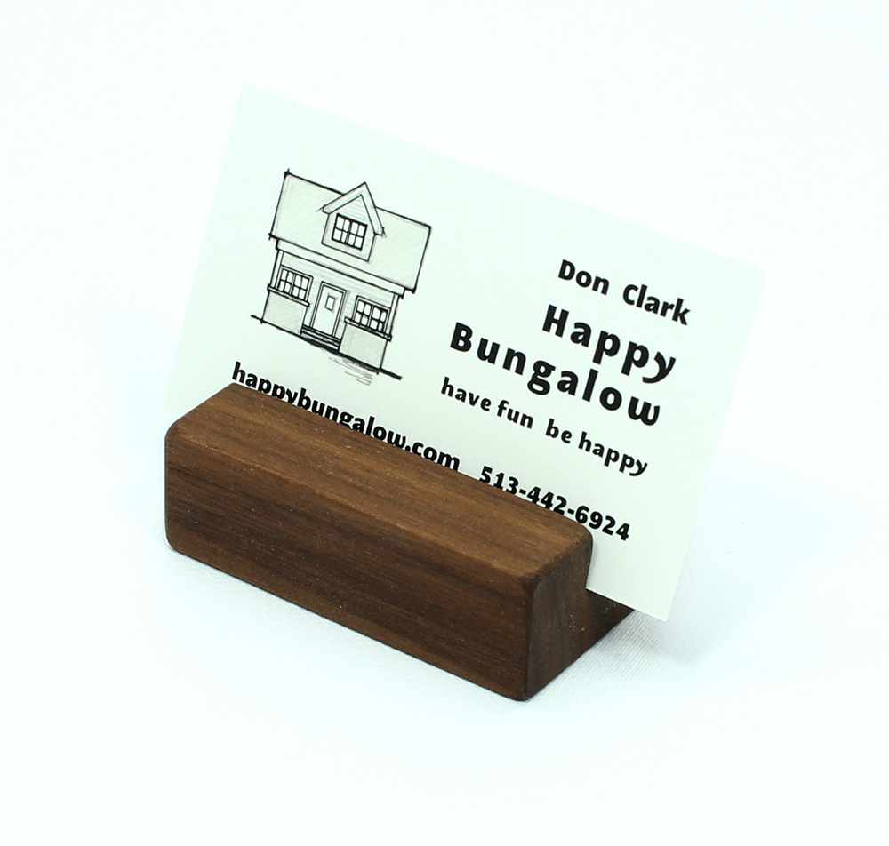 Natural Walnut Business Card Holder